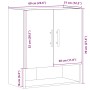 Armario de pared madera de ingeniería roble artesano 60x31x70cm de , Taquillas y armarios de almacenamiento - Ref: Foro24-857...
