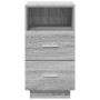 Mesilla de noche con 2 cajones gris sonoma 36x36x68 cm de , Mesitas de noche - Ref: Foro24-858588, Precio: 69,96 €, Descuento: %