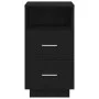 Mesillas de noche 2 uds con 2 cajones negro 36x36x68 cm de , Mesitas de noche - Ref: Foro24-858581, Precio: 103,12 €, Descuen...
