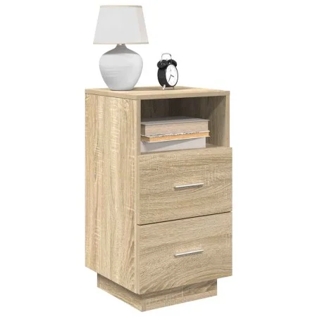 Mesitas de noche 2 uds con 2 cajones roble sonoma 36x36x68 cm de , Mesitas de noche - Ref: Foro24-858583, Precio: 101,49 €, D...