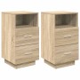 Mesitas de noche 2 uds con 2 cajones roble sonoma 36x36x68 cm de , Mesitas de noche - Ref: Foro24-858583, Precio: 102,40 €, D...