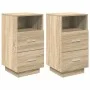 Mesitas de noche 2 uds con 2 cajones roble sonoma 36x36x68 cm de , Mesitas de noche - Ref: Foro24-858583, Precio: 101,49 €, D...
