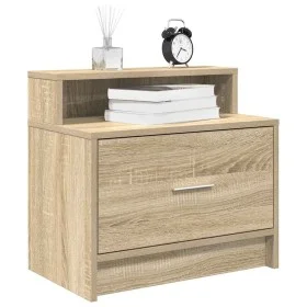 Mesilla de noche con cajón roble sonoma 51x31x47 cm by , Nightstands - Ref: Foro24-858672, Price: 44,06 €, Discount: %