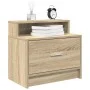 Mesilla de noche con cajón roble sonoma 51x31x47 cm by , Nightstands - Ref: Foro24-858672, Price: 44,06 €, Discount: %