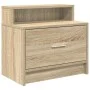 Mesilla de noche con cajón roble sonoma 51x31x47 cm by , Nightstands - Ref: Foro24-858672, Price: 44,06 €, Discount: %
