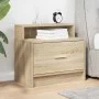 Mesilla de noche con cajón roble sonoma 51x31x47 cm by , Nightstands - Ref: Foro24-858672, Price: 44,06 €, Discount: %