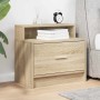 Mesilla de noche con cajón roble sonoma 51x31x47 cm de , Mesitas de noche - Ref: Foro24-858672, Precio: 41,08 €, Descuento: %