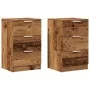 Mesitas de noche 2 uds madera ingeniería envejecida 40x36x65 cm de , Mesitas de noche - Ref: Foro24-856933, Precio: 97,88 €, ...