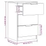 Mesitas de noche 2 uds madera ingeniería envejecida 40x36x65 cm de , Mesitas de noche - Ref: Foro24-856933, Precio: 97,88 €, ...