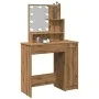 Tocador con luces LED roble artisan 86,5x35x136 cm de , Mesas - Ref: Foro24-857024, Precio: 120,49 €, Descuento: %
