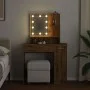 Tocador con luces LED roble artisan 86,5x35x136 cm de , Mesas - Ref: Foro24-857024, Precio: 120,49 €, Descuento: %