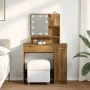 Tocador con luces LED roble artisan 86,5x35x136 cm de , Mesas - Ref: Foro24-857024, Precio: 120,49 €, Descuento: %