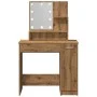Tocador con luces LED roble artisan 86,5x35x136 cm de , Mesas - Ref: Foro24-857024, Precio: 120,49 €, Descuento: %