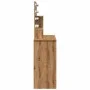 Tocador con luces LED roble artisan 86,5x35x136 cm de , Mesas - Ref: Foro24-857024, Precio: 120,49 €, Descuento: %
