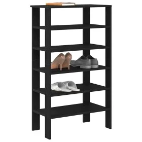 Mueble zapatero madera contrachapada negro 61x32x105 cm de , Zapateros y organizadores de calzado - Ref: Foro24-859861, Preci...