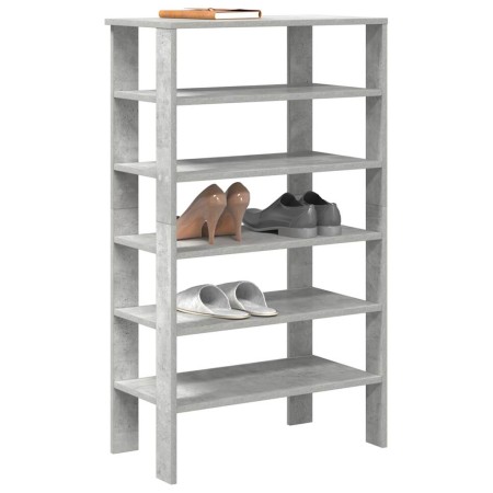Mueble zapatero madera contrachapada gris hormigón 61x32x105 cm de , Zapateros y organizadores de calzado - Ref: Foro24-85986...