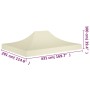 Techo de carpa para celebraciones color crema 4,5x3 m 270 g/m² de vidaXL, Cubiertas para carpas y cenadores - Ref: Foro24-315...