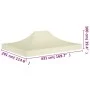 Techo de carpa para celebraciones color crema 4,5x3 m 270 g/m² de vidaXL, Cubiertas para carpas y cenadores - Ref: Foro24-315...