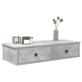 Estante de pared con cajones madera contrachapada gris hormigón de , Estantes y estanterías - Ref: Foro24-859953, Precio: 51,...