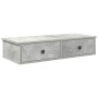 Estante de pared con cajones madera contrachapada gris hormigón de , Estantes y estanterías - Ref: Foro24-859953, Precio: 53,...