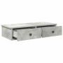 Estante de pared con cajones madera contrachapada gris hormigón de , Estantes y estanterías - Ref: Foro24-859953, Precio: 53,...