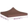 Techo de carpa para celebraciones marrón 2x2 m 270 g/m² de vidaXL, Cubiertas para carpas y cenadores - Ref: Foro24-315345, Pr...