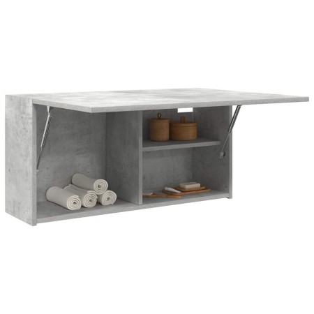 Mueble de pared baño madera ingeniería gris hormigón 80x25x40cm de , Tocadores de baño - Ref: Foro24-860088, Precio: 55,83 €,...