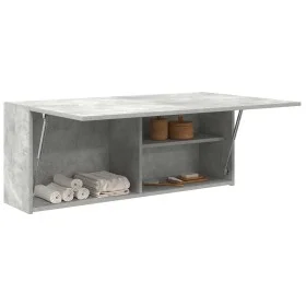 Mueble pared baño madera ingeniería gris hormigón 100x25x40 cm de , Tocadores de baño - Ref: Foro24-860106, Precio: 72,76 €, ...