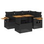 Set sofás jardín y cojines 5 pzas ratán sintético acacia negro de , Conjuntos de jardín - Ref: Foro24-3327590, Precio: 437,26...