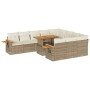 Set sofás jardín y cojines 11 pzas ratán sintético acacia beige de , Conjuntos de jardín - Ref: Foro24-3327649, Precio: 897,6...