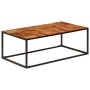 Mesa de centro madera maciza de acacia y acero 110x60x40 cm en Mesas de centro | Comprar online en Foru.es