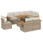 Set sofás jardín y cojines 9 pzas ratán sintético acacia beige de , Conjuntos de jardín - Ref: Foro24-3327614, Precio: 745,80...