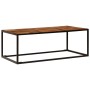 Mesa de centro madera maciza de acacia y acero 110x60x40 cm en Mesas de centro | Comprar online en Foru.es
