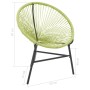 Silla redonda Acapulco ratán sintético verde de vidaXL, Sillas de jardín - Ref: Foro24-313141, Precio: 79,29 €, Descuento: %