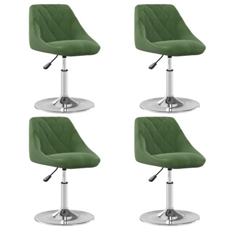 Sillas de comedor giratorias 4 uds terciopelo verde oscuro de , Sillas de comedor - Ref: Foro24-3088761, Precio: 225,64 €, De...