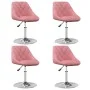 Sillas de comedor giratorias 4 unidades de terciopelo rosa de , Sillas de comedor - Ref: Foro24-3088763, Precio: 214,39 €, De...