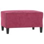 Juego de sofás con cojines 3 piezas terciopelo rojo tinto de , Sofás - Ref: Foro24-3201714, Precio: 480,85 €, Descuento: %