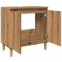 Mueble de lavabo madera de ingeniería roble artisan 58x33x60 cm de , Tocadores de baño - Ref: Foro24-857115, Precio: 58,35 €,...