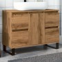 Mueble de lavabo madera de ingeniería roble artisan 80x33x60 cm de , Muebles de baño - Ref: Foro24-857239, Precio: 121,38 €, ...