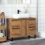 Mueble de lavabo madera de ingeniería roble artisan 80x33x60 cm de , Muebles de baño - Ref: Foro24-857239, Precio: 121,38 €, ...