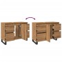 Mueble de lavabo madera de ingeniería roble artisan 80x33x60 cm de , Muebles de baño - Ref: Foro24-857239, Precio: 121,38 €, ...