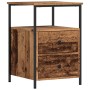 Mesita de noche madera de ingeniería envejecida 34x35,5x50 cm de , Mesitas de noche - Ref: Foro24-857258, Precio: 47,00 €, De...
