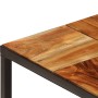 Mesa de centro madera maciza de acacia y acero 110x60x40 cm en Mesas de centro | Comprar online en Foru.es