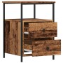 Mesita de noche madera de ingeniería envejecida 34x35,5x50 cm de , Mesitas de noche - Ref: Foro24-857258, Precio: 47,00 €, De...