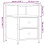 Mesita de noche madera de ingeniería envejecida 34x35,5x50 cm de , Mesitas de noche - Ref: Foro24-857258, Precio: 47,00 €, De...