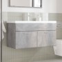 Mueble de baño con lavabo integrado gris hormigón de , Muebles de baño - Ref: Foro24-3324860, Precio: 226,10 €, Descuento: %