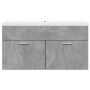 Mueble de baño con lavabo integrado gris hormigón de , Muebles de baño - Ref: Foro24-3324860, Precio: 226,10 €, Descuento: %