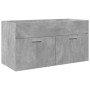 Mueble de baño con lavabo integrado gris hormigón de , Muebles de baño - Ref: Foro24-3324860, Precio: 226,10 €, Descuento: %