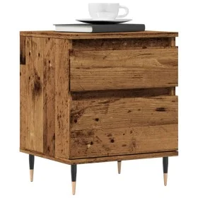 Mesita de noche madera ingeniería madera envejecida 40x35x50 cm de , Mesitas de noche - Ref: Foro24-857396, Precio: 46,59 €, ...
