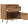 Mesitas de noche 2 uds madera roble artisian 40x35x50 cm de , Mesitas de noche - Ref: Foro24-857419, Precio: 95,32 €, Descuen...